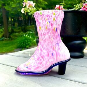 Glass High Heel Vase or Planter Home Decor - so cute, substantial, versatile